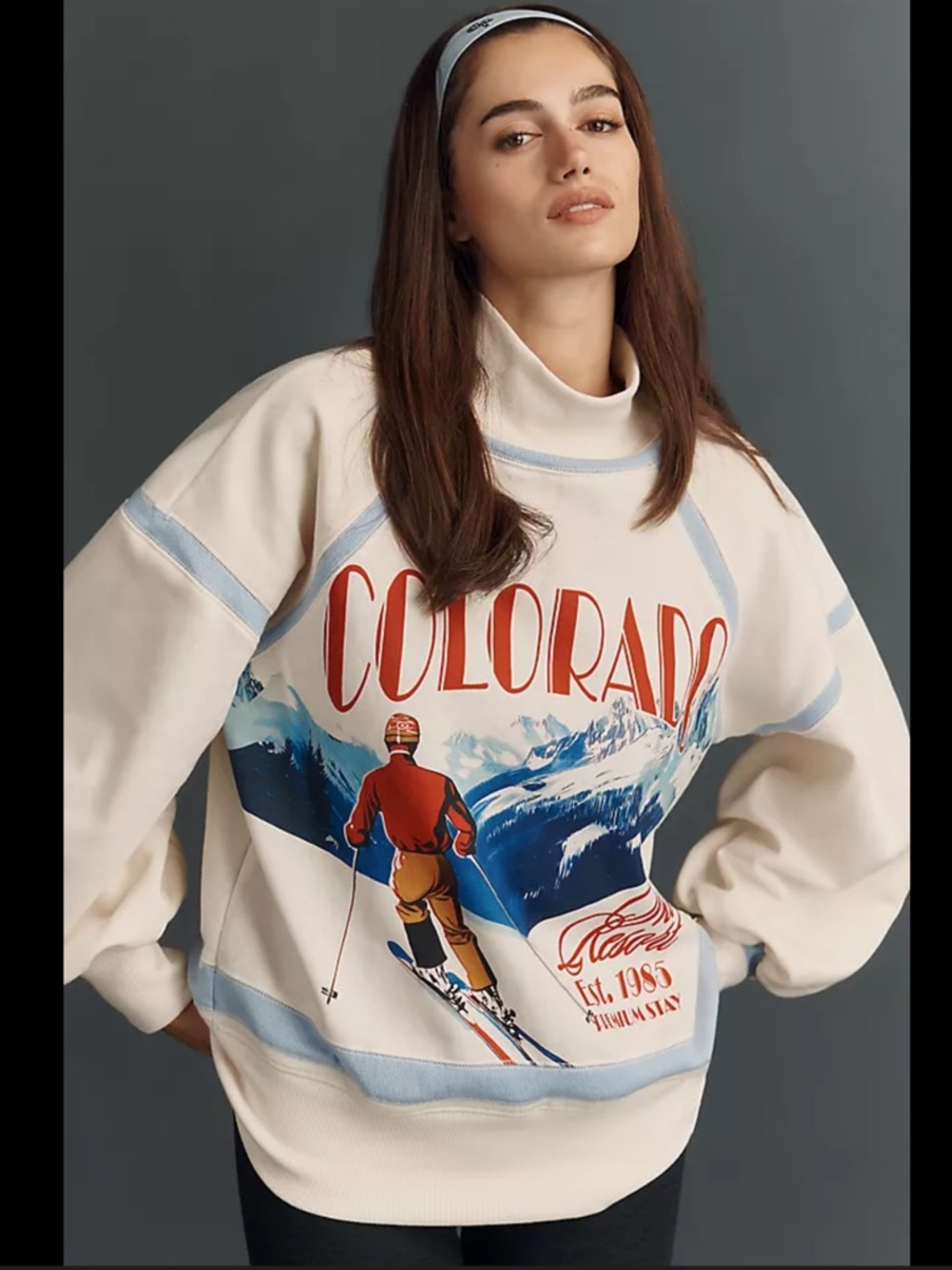 Daily Practice Graphic Colorado Turtleneck Pullover Sweatshirt